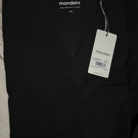 NWTS MANDALA Black Scrub Jogger Set 3pc - Picture 2 of 3